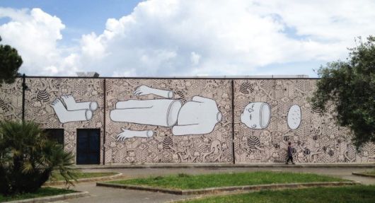 Urban Italian Buildings Covered By Playful Murals