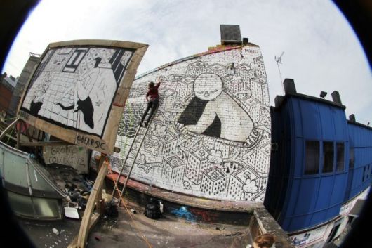 Urban Italian Buildings Covered By Playful Murals