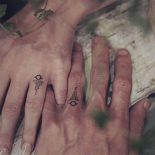 Brave Couples Who Chose Matching Wedding Tattoos
