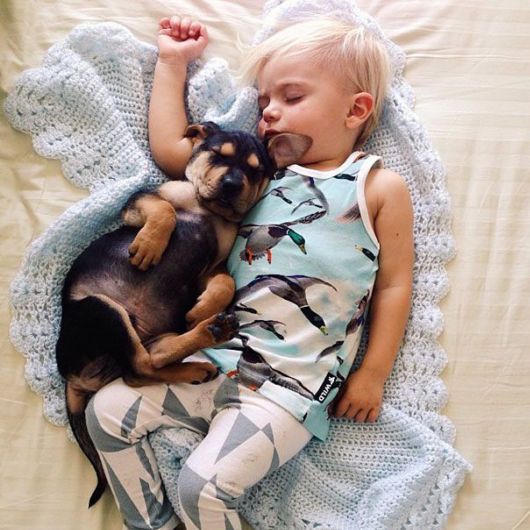 Toddler Takes Daily Naps With 2-Month-Old Puppy