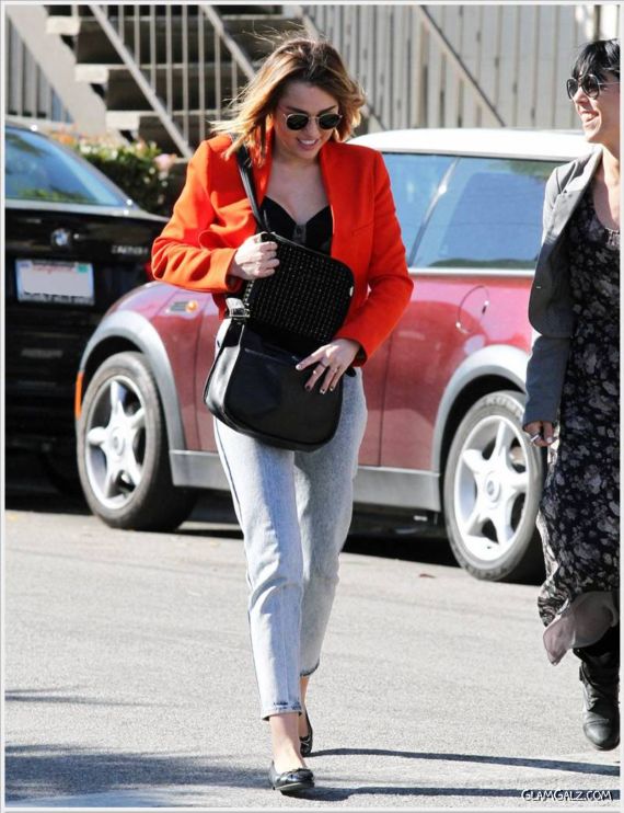 Lovely Miley Cyrus in The Parking Lot